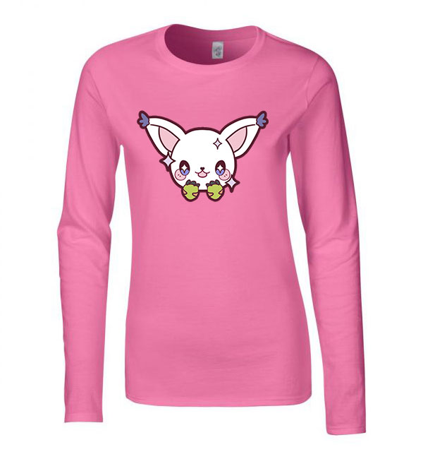 digimon gatomon Rózsaszín Női Hosszú Ujjú Póló