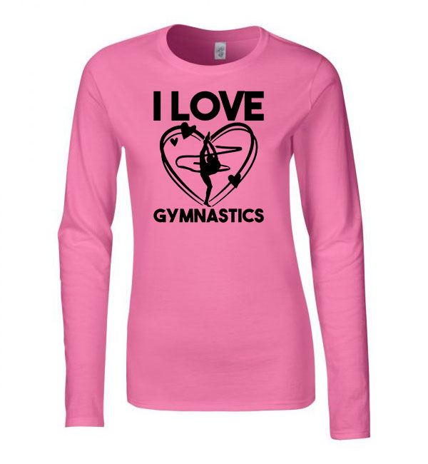 Gimnasztika gymnastic Rózsaszín Női Hosszú Ujjú Póló