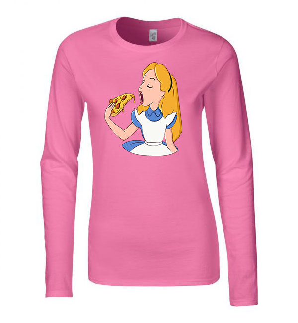 aliz csodaországban alice in wonderland Rózsaszín Női Hosszú Ujjú Póló