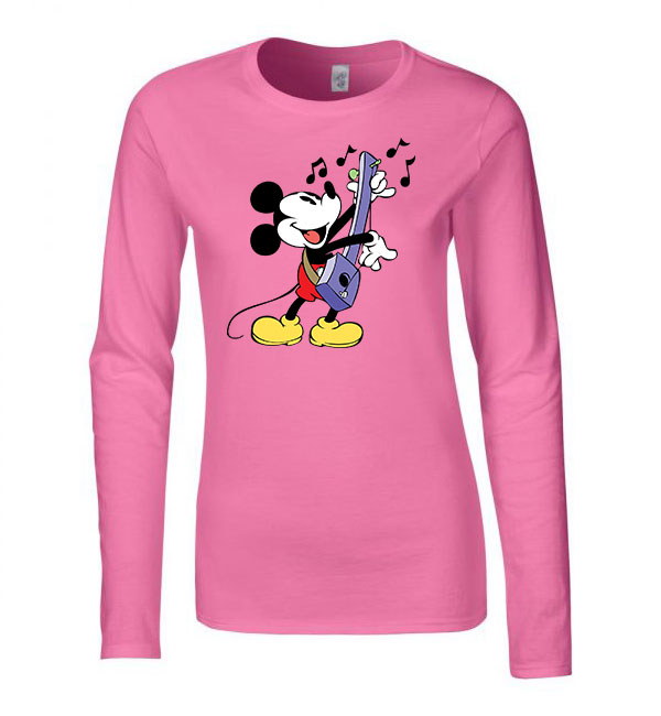mickey egér Rózsaszín Női Hosszú Ujjú Póló
