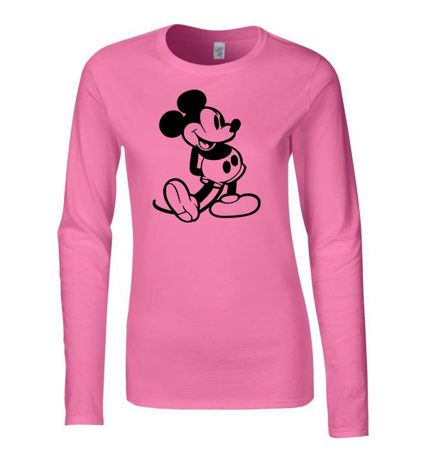 mickey egér Rózsaszín Női Hosszú Ujjú Póló