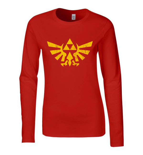 Hyrule Link Zelda Piros Női Hosszú Ujjú Póló