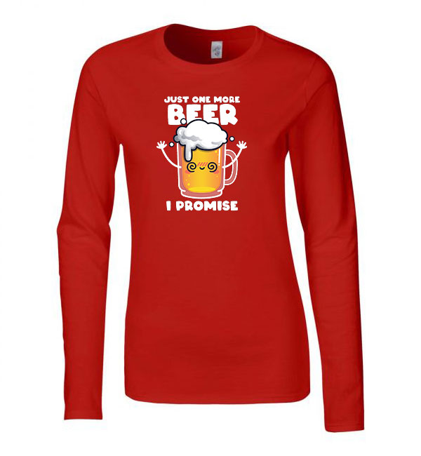 sör alkohol humor Piros Női Hosszú Ujjú Póló