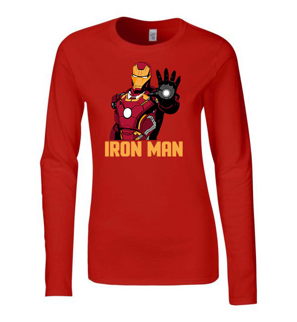 iron man vasember Piros Női Hosszú Ujjú Póló