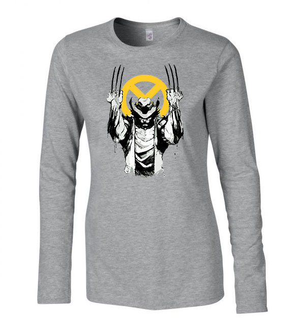 x-men rozsomák wolverine Sportszürke Női Hosszú Ujjú Póló