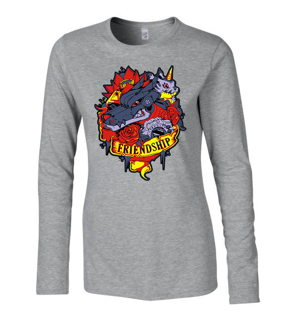 digimon gabumon Sportszürke Női Hosszú Ujjú Póló