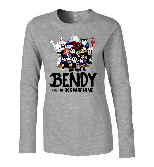 bendy and the inkmachine Sportszürke Női Hosszú Ujjú Póló