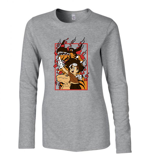 agumon digimon tai Sportszürke Női Hosszú Ujjú Póló
