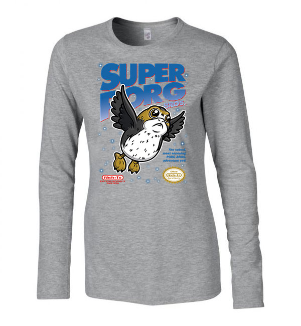 porg star wars Sportszürke Női Hosszú Ujjú Póló