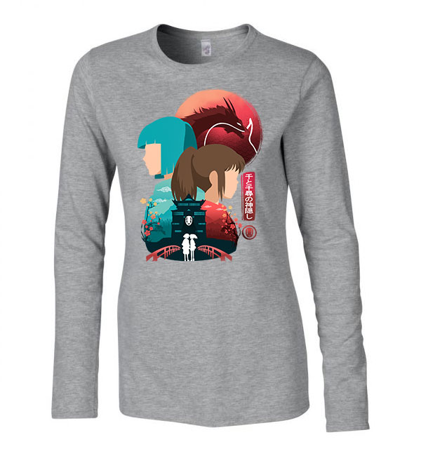 spirited away Sportszürke Női Hosszú Ujjú Póló