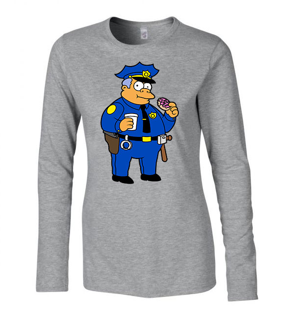 simpson család wiggum rendőr Sportszürke Női Hosszú Ujjú Póló