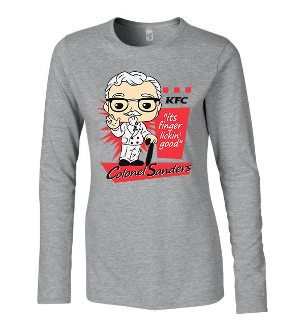 kft colonel sanders Sportszürke Női Hosszú Ujjú Póló