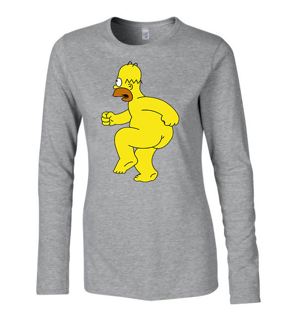 homer simpson Sportszürke Női Hosszú Ujjú Póló