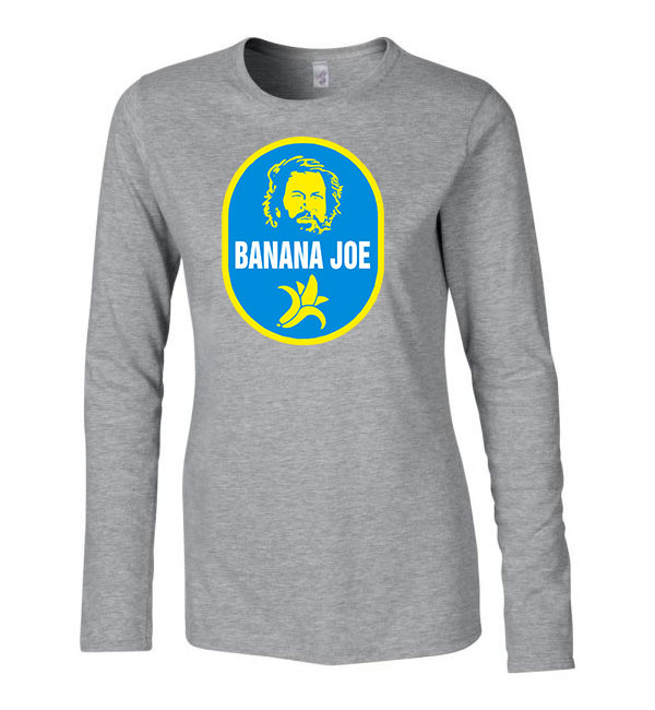 Buda Spencer Banános Joe Sportszürke Női Hosszú Ujjú Póló