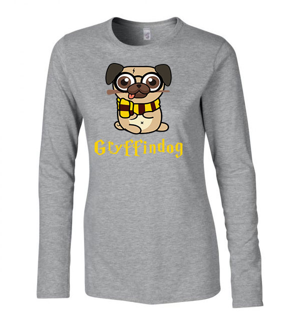 Harry Potter Kutyás Gryffindog Sportszürke Női Hosszú Ujjú Póló