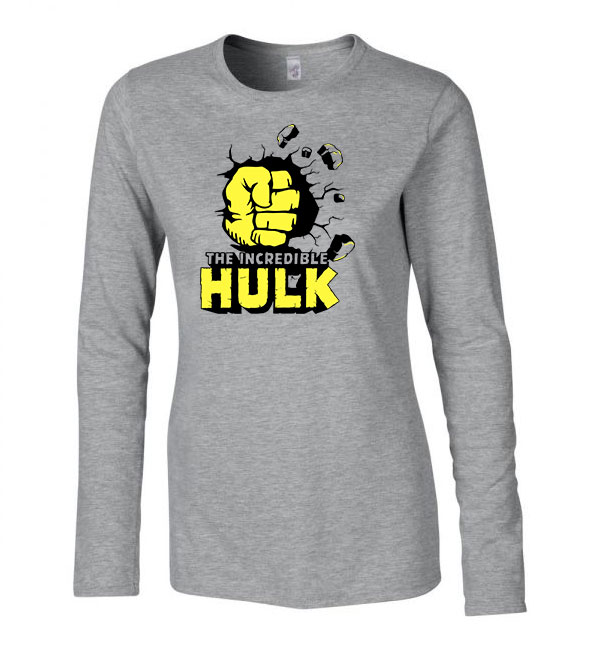 avengers bosszúállók hulk Sportszürke Női Hosszú Ujjú Póló