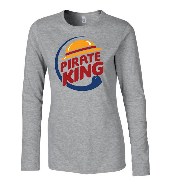 One Piece Pirate King Sportszürke Női Hosszú Ujjú Póló