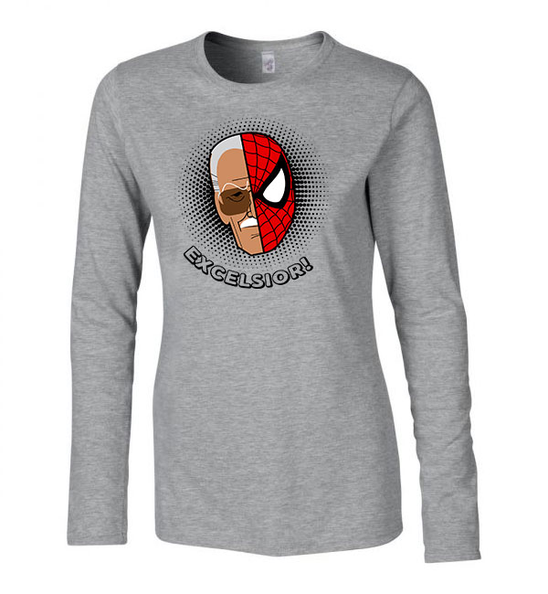 stan lee pókember marvel Sportszürke Női Hosszú Ujjú Póló