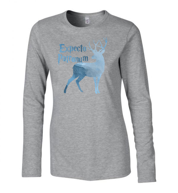 harry potter expecto patronum Sportszürke Női Hosszú Ujjú Póló