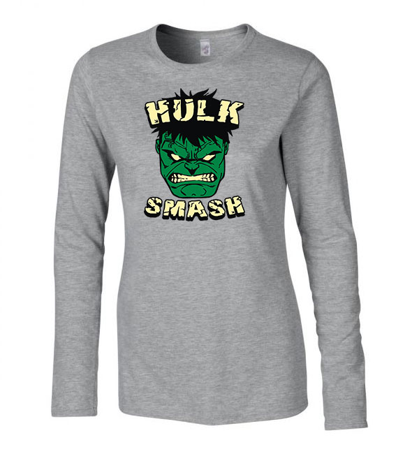 hulk smash avengers bosszúállók Sportszürke Női Hosszú Ujjú Póló