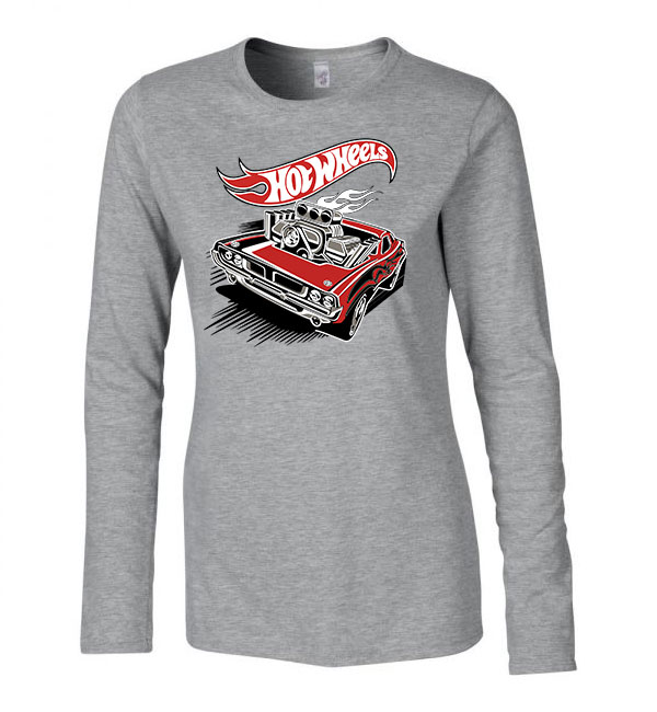 Hot Wheels Sportszürke Női Hosszú Ujjú Póló