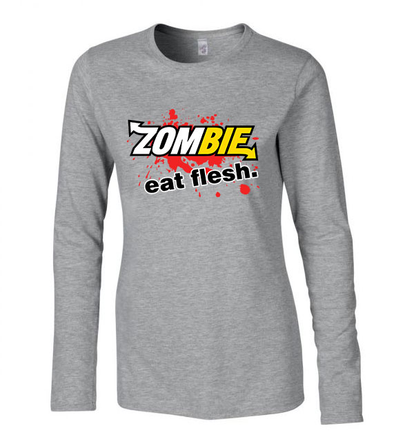 zombi zombis subway humor Sportszürke Női Hosszú Ujjú Póló
