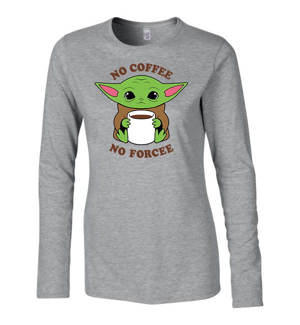 baba yoda baby yoda mandalorian Sportszürke Női Hosszú Ujjú Póló