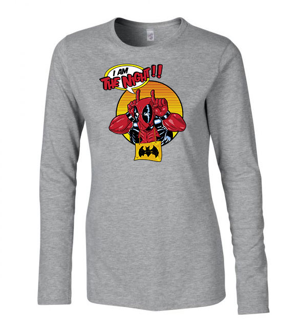 deadpool batman Sportszürke Női Hosszú Ujjú Póló