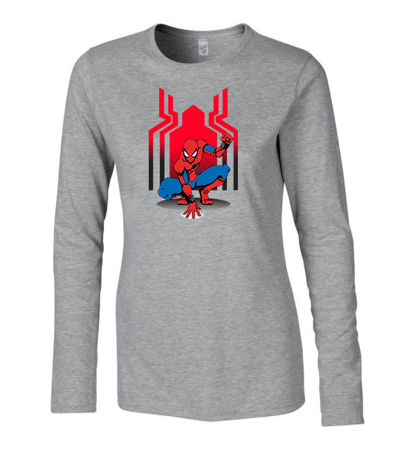 spider man pókember avengers Sportszürke Női Hosszú Ujjú Póló