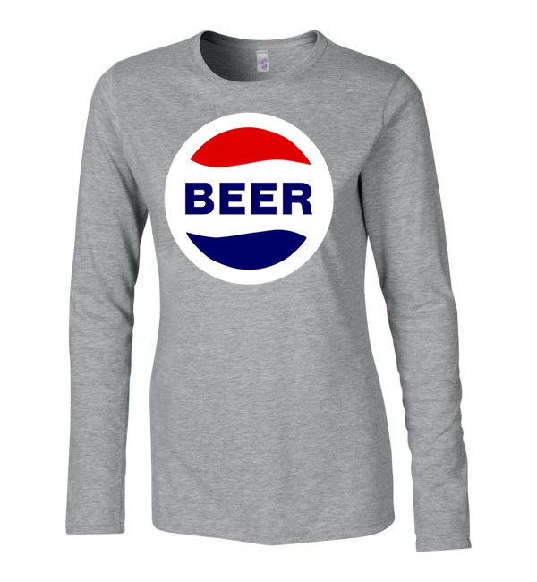 beer sör alkohol Sportszürke Női Hosszú Ujjú Póló