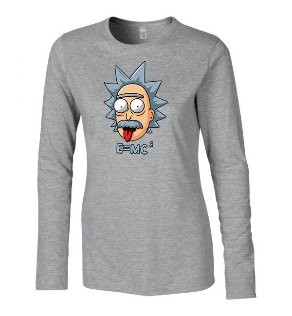 rick és morty Sportszürke Női Hosszú Ujjú Póló