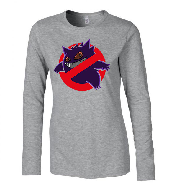 Gengar pokemon Sportszürke Női Hosszú Ujjú Póló