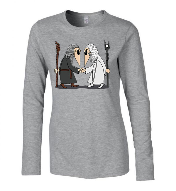 gandalf szarumán Sportszürke Női Hosszú Ujjú Póló