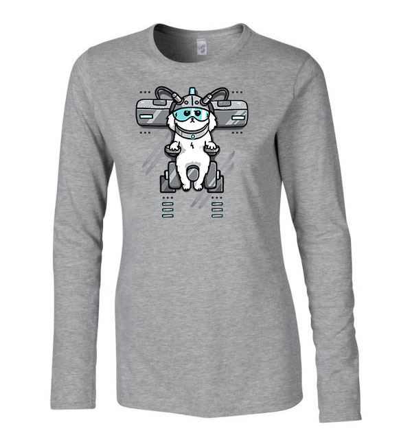 rick és morty kutya Sportszürke Női Hosszú Ujjú Póló