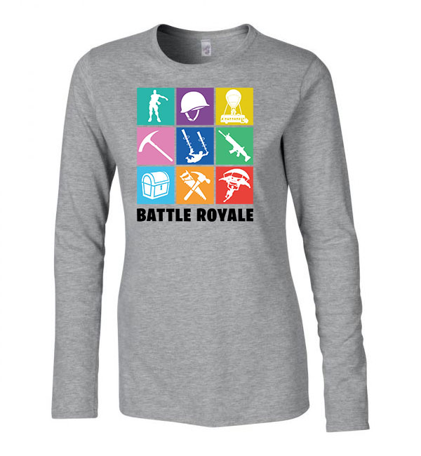 fortnite emot Sportszürke Női Hosszú Ujjú Póló