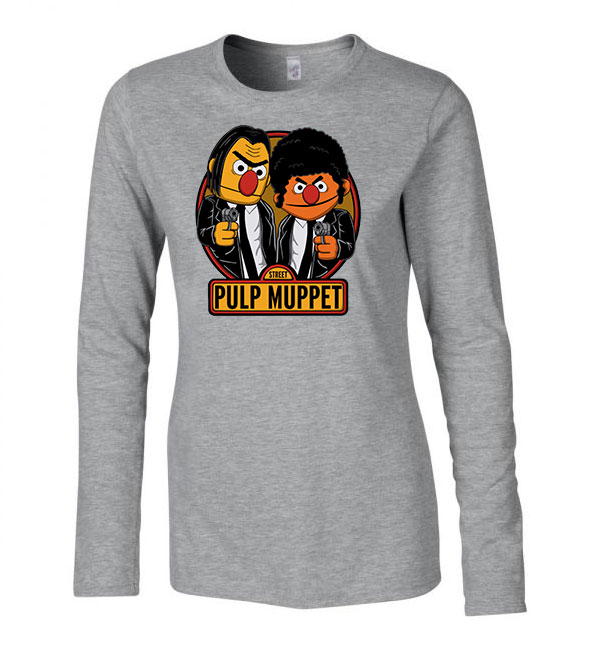 ponyvaregény muppets pulp fiction Sportszürke Női Hosszú Ujjú Póló
