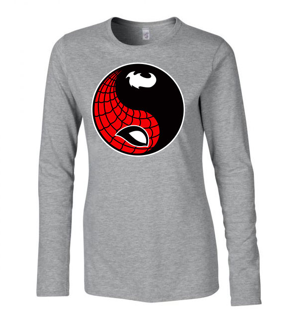 spider man yin yang venom Sportszürke Női Hosszú Ujjú Póló
