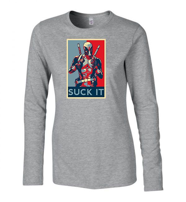 deadpool  Sportszürke Női Hosszú Ujjú Póló