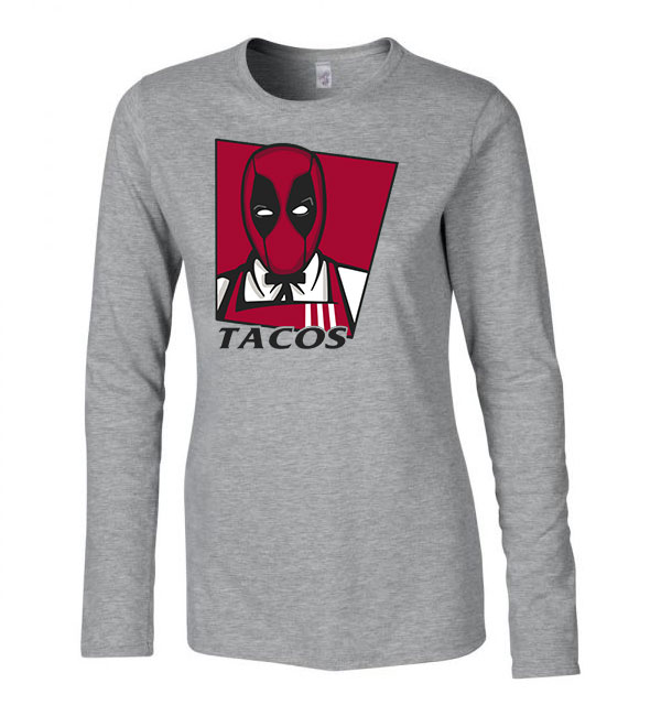 deadpool taco Sportszürke Női Hosszú Ujjú Póló