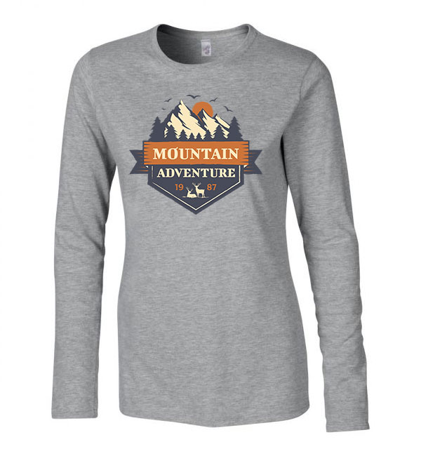 hegymászás mountain Sportszürke Női Hosszú Ujjú Póló