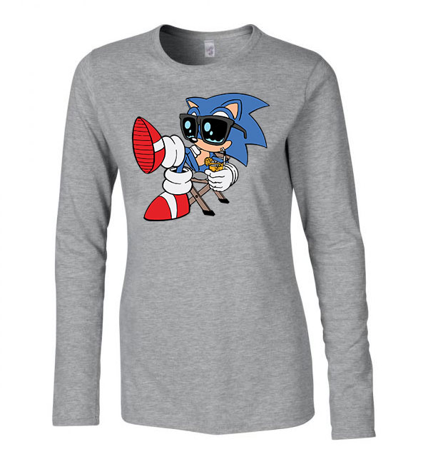 sonic Sportszürke Női Hosszú Ujjú Póló