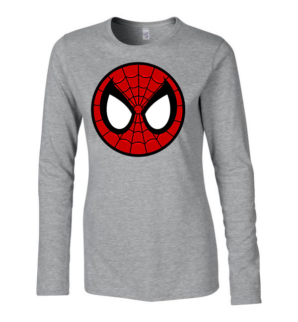 spider face spider man pókember Sportszürke Női Hosszú Ujjú Póló
