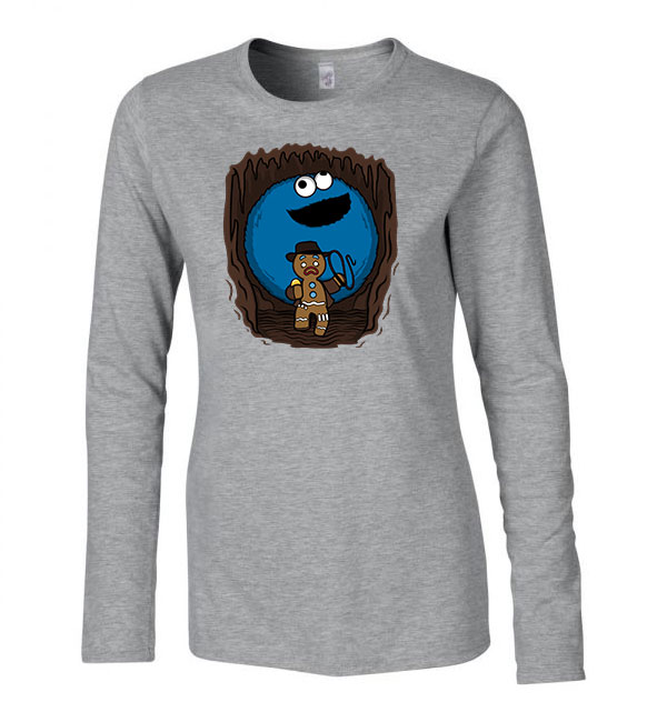 sütiszörny cookie monster Sportszürke Női Hosszú Ujjú Póló