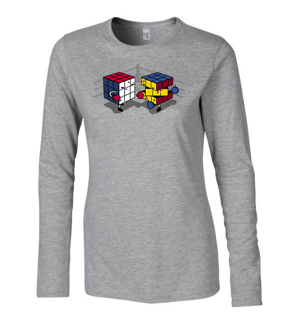 rubik kocka rubics cube Sportszürke Női Hosszú Ujjú Póló