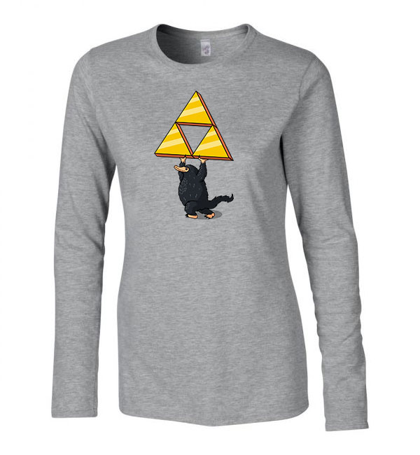 niffler furkász Sportszürke Női Hosszú Ujjú Póló