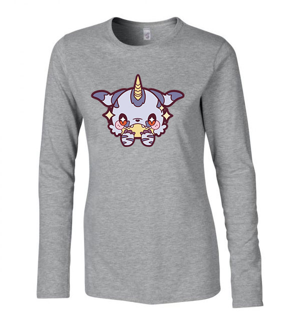 digimon gabumon Sportszürke Női Hosszú Ujjú Póló