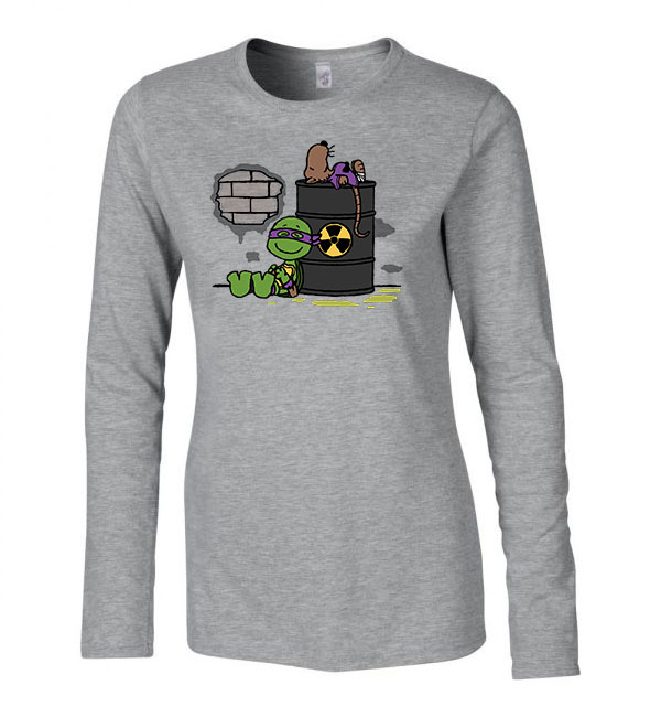 tini ninja teknőcök tmnt donatello Sportszürke Női Hosszú Ujjú Póló