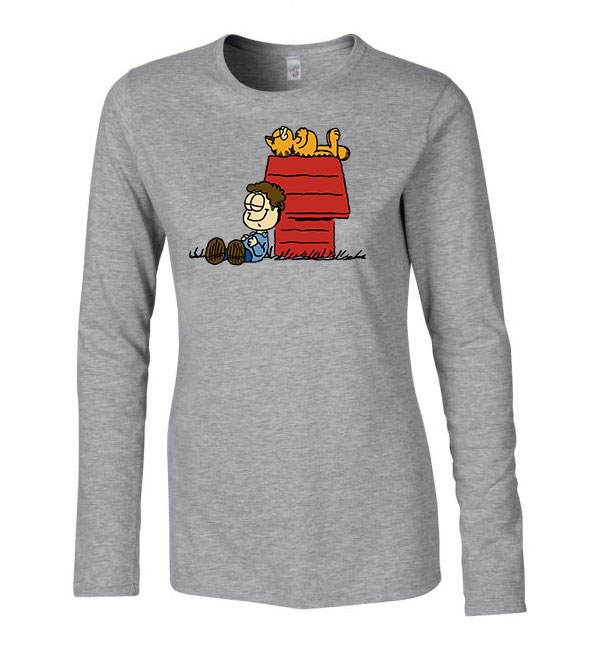 garfield Sportszürke Női Hosszú Ujjú Póló