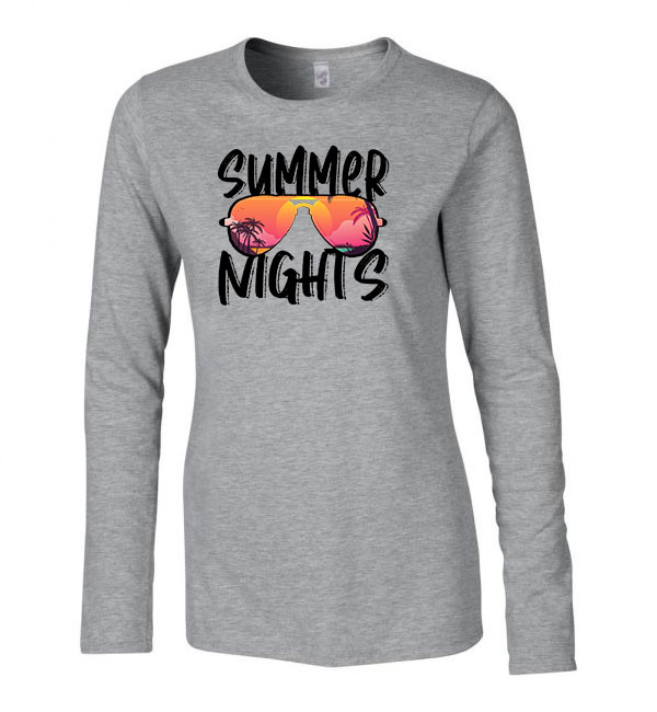 summer nyár nyári Sportszürke Női Hosszú Ujjú Póló