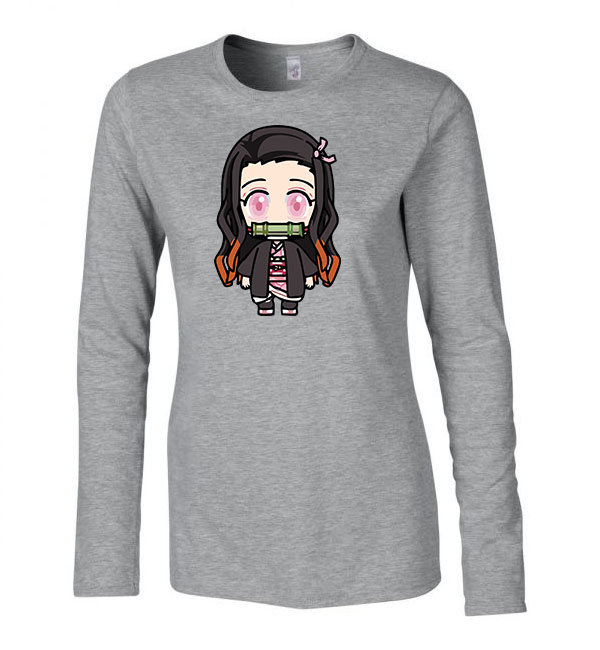 nezuko demon slayer Sportszürke Női Hosszú Ujjú Póló